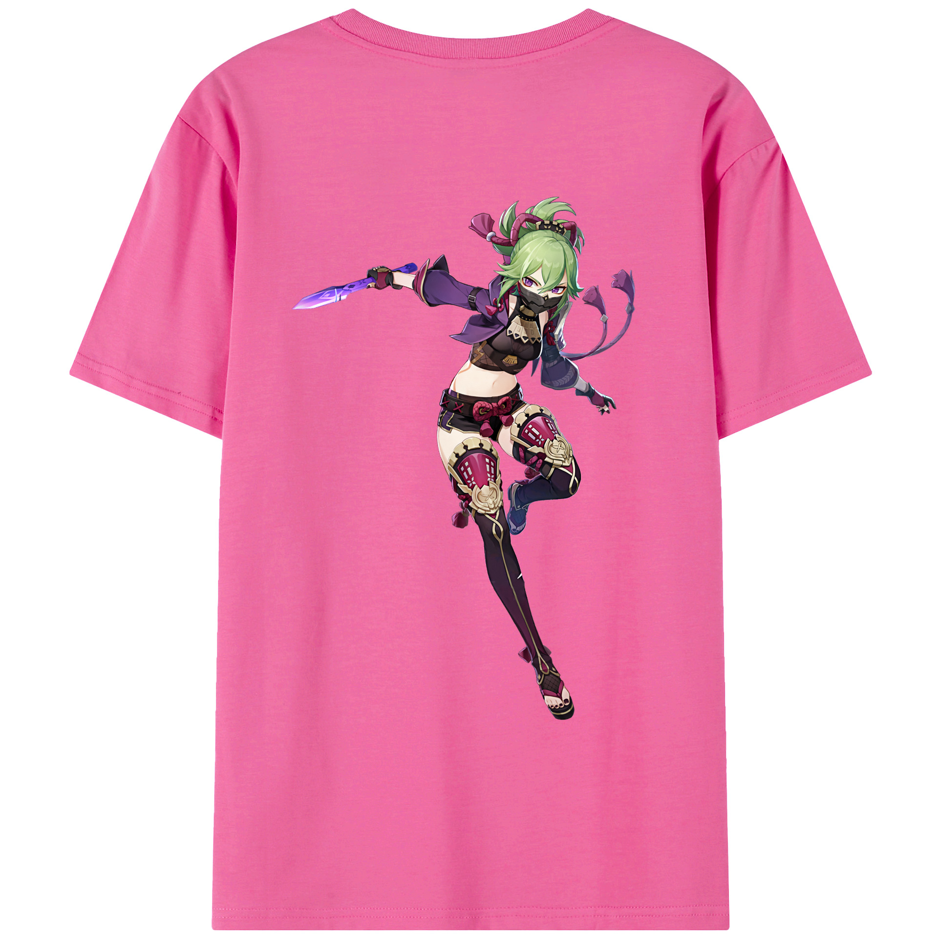 げんし神  久岐忍 くき しのぶ genshin Kuki Shinobu レディース半袖Tシャツ(バックプリント)